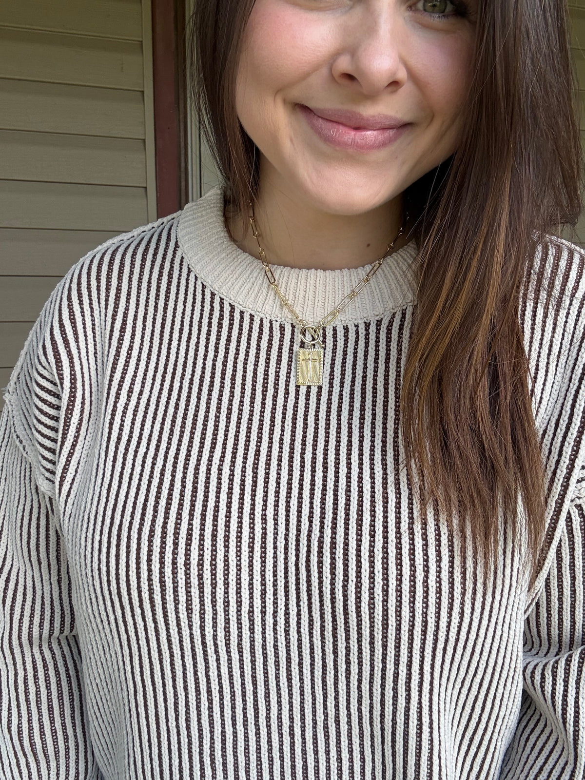 Two Tone Classic Charm Sweater