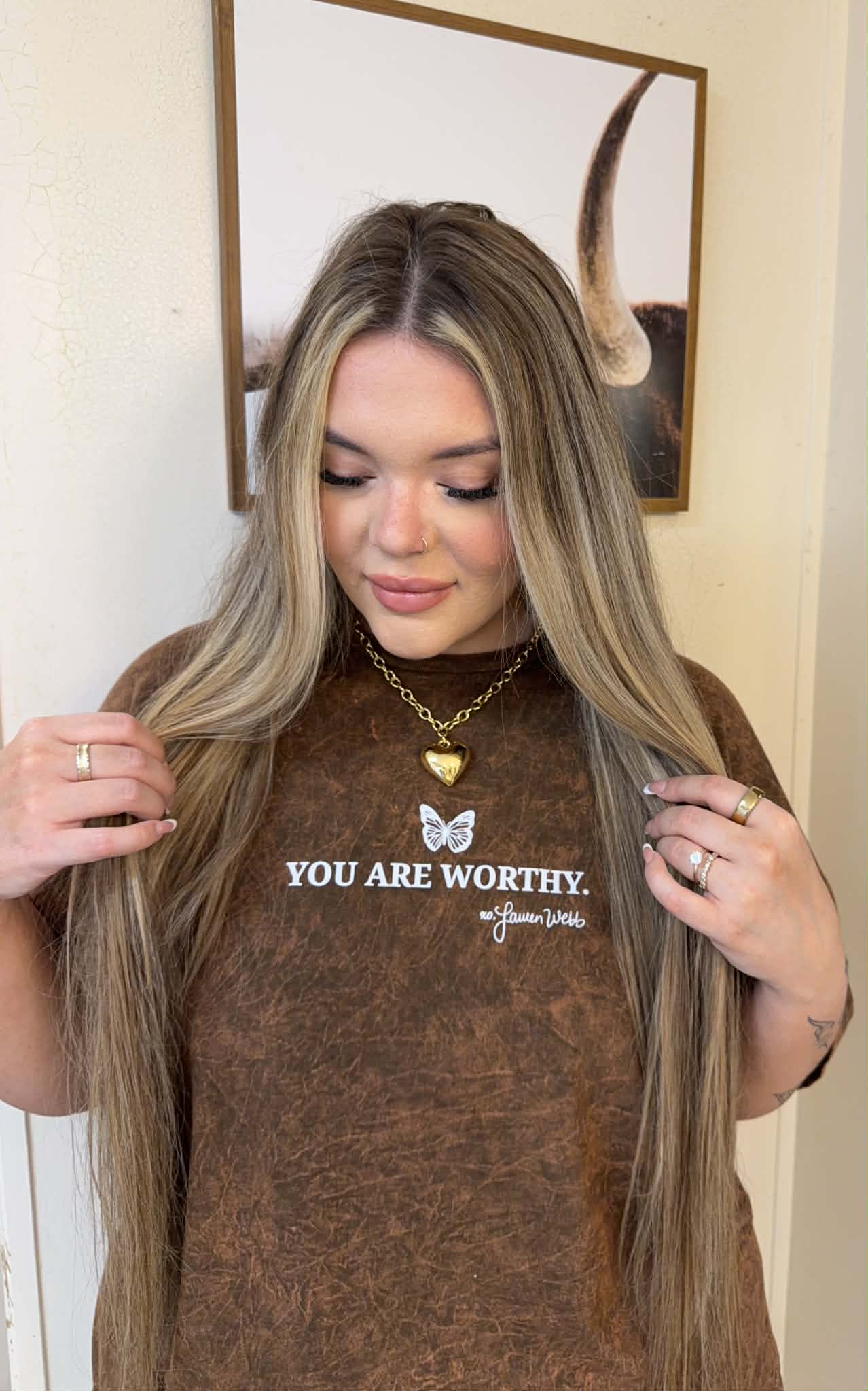 WORTHY. Mineral Wash LAUREN WEBB TEE