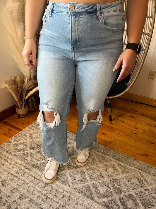 Risen Cropped Jeans