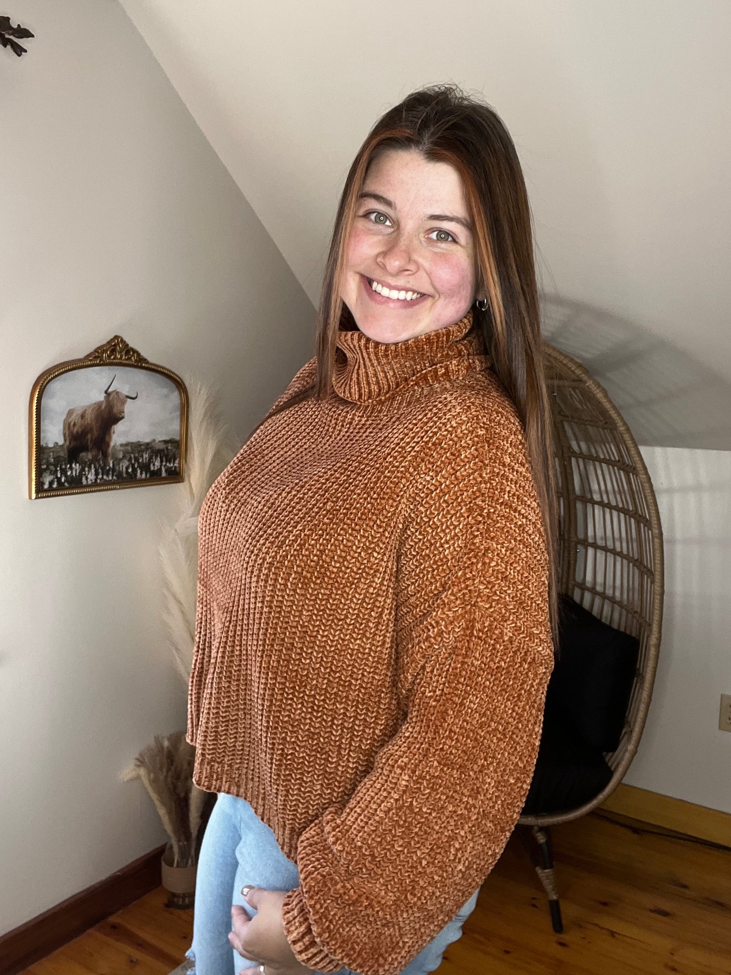 Almond Cropped Sweater