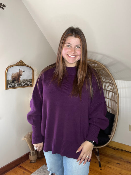 Plum Oversized Sweater