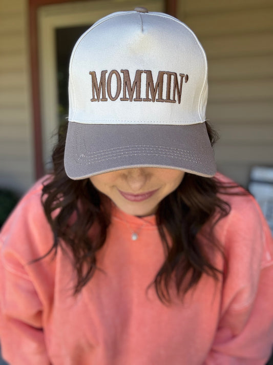 Mommin' Two Toned Mocha Hat