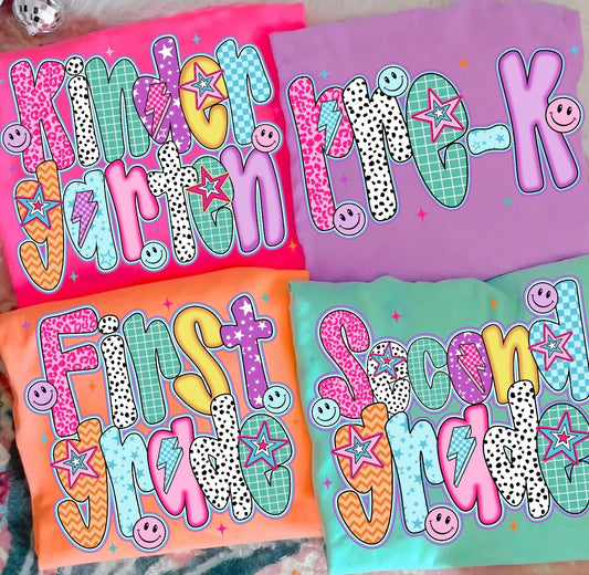 Preppy Girls Back to School Grade Tee