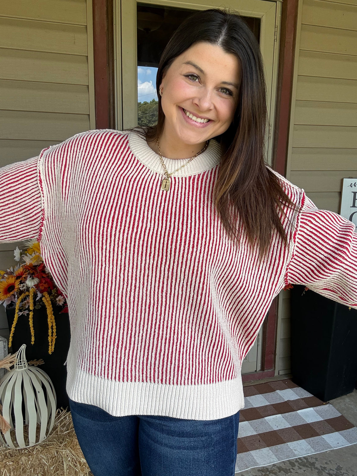 Two Tone Classic Charm Sweater