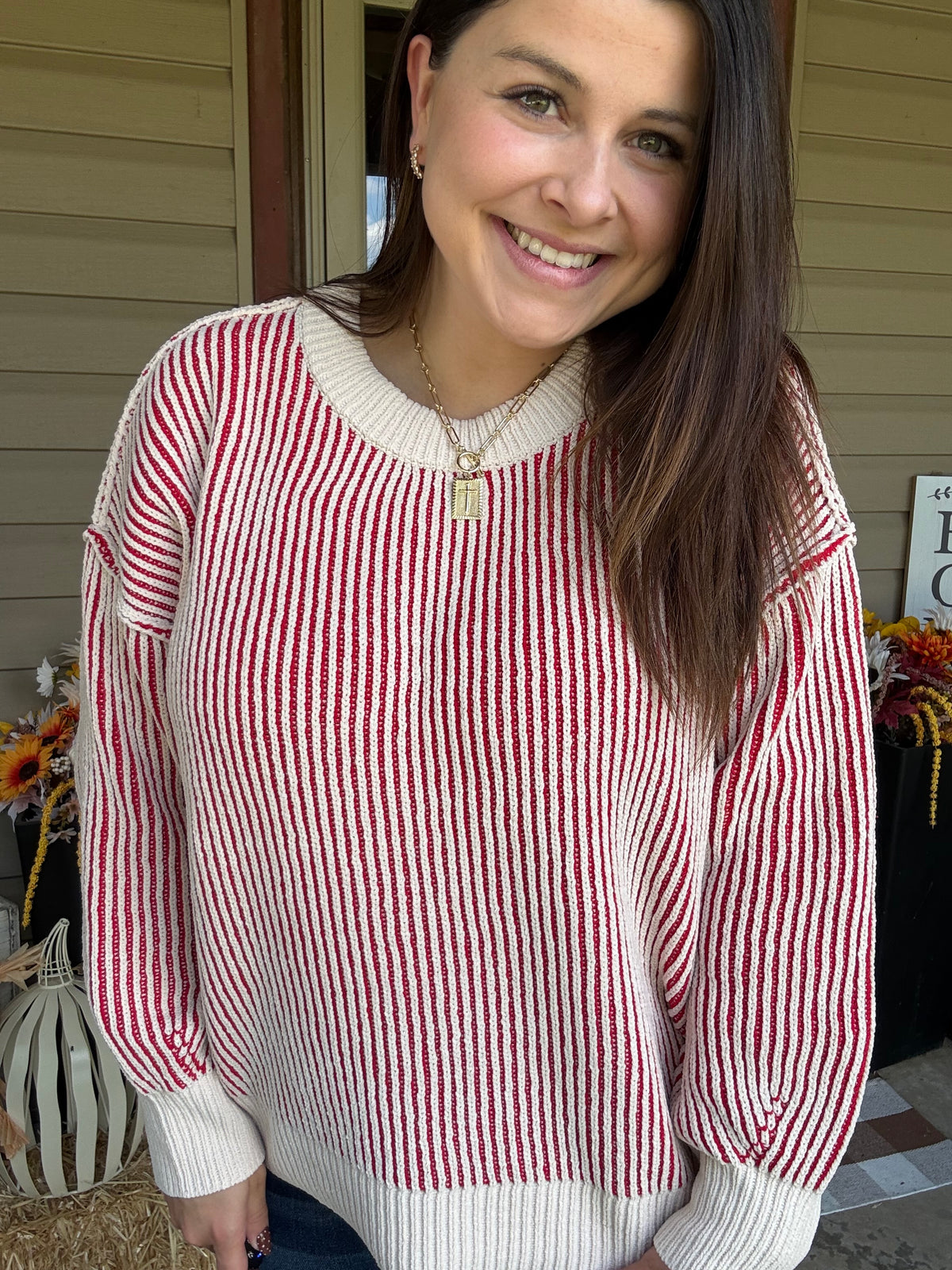 Two Tone Classic Charm Sweater