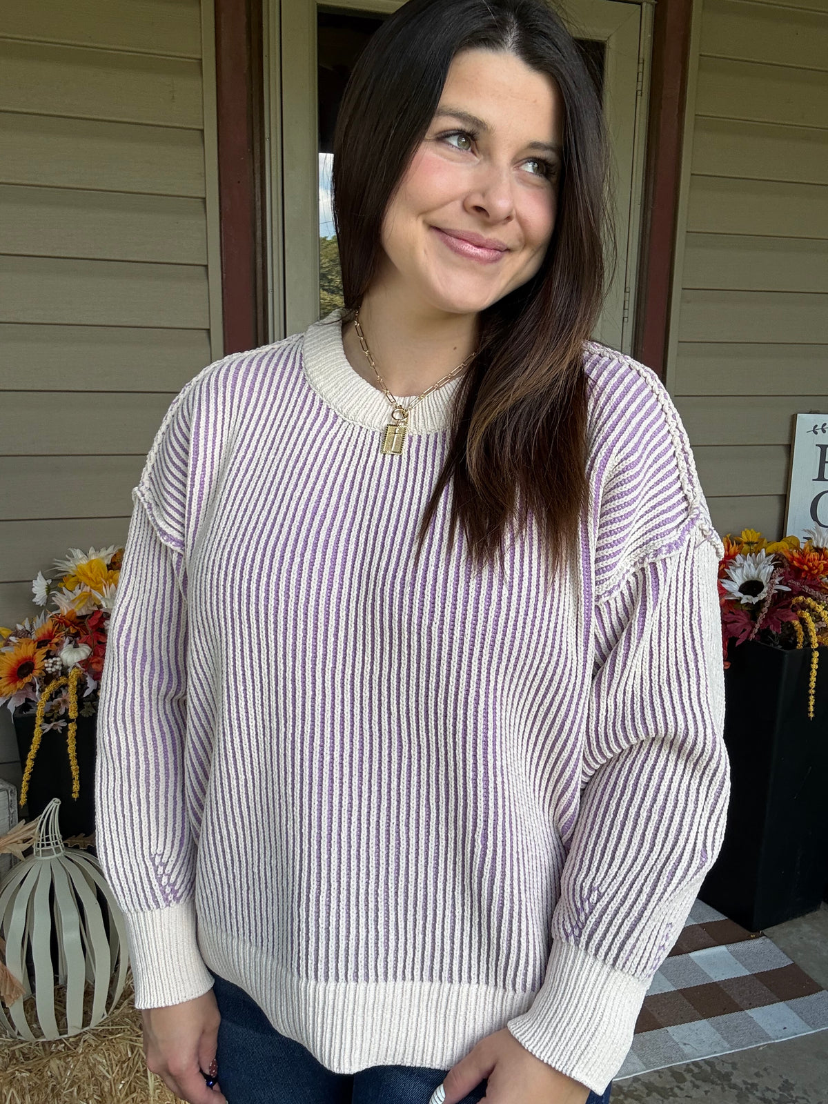 Two Tone Classic Charm Sweater