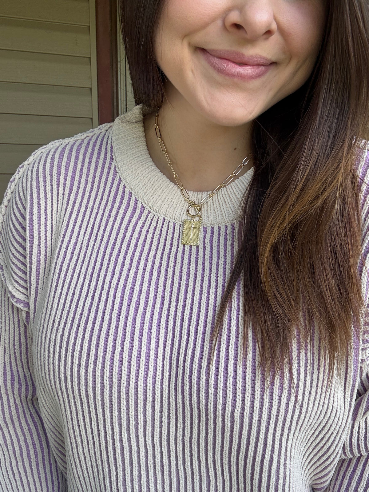 Two Tone Classic Charm Sweater