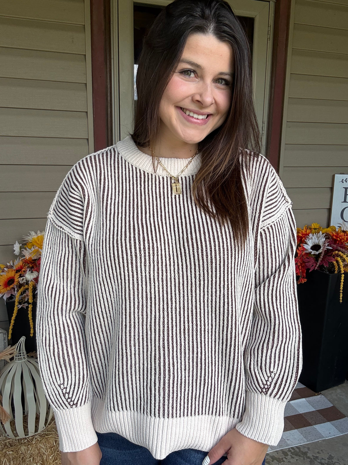 Two Tone Classic Charm Sweater