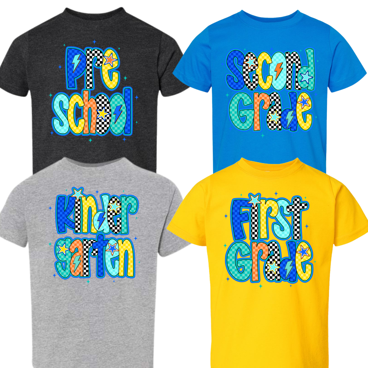 Retro Boys Back to School Grade Tee